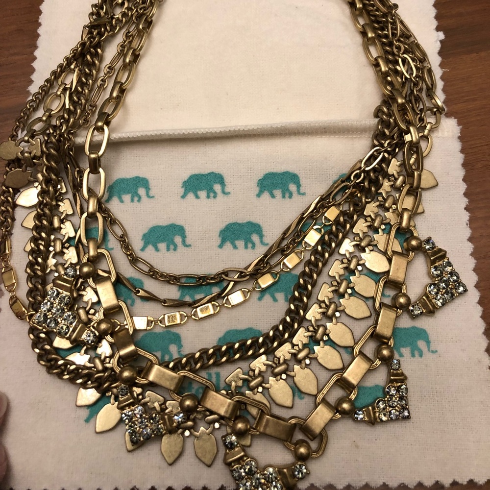Stella & Dot Gold Statement Necklace